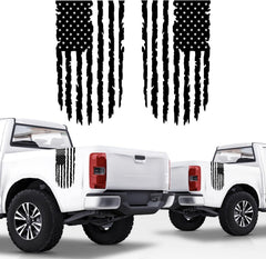 GRITKULTURE Distressed American Flag Vinyl Decal  Die Cut Vinyl Decal