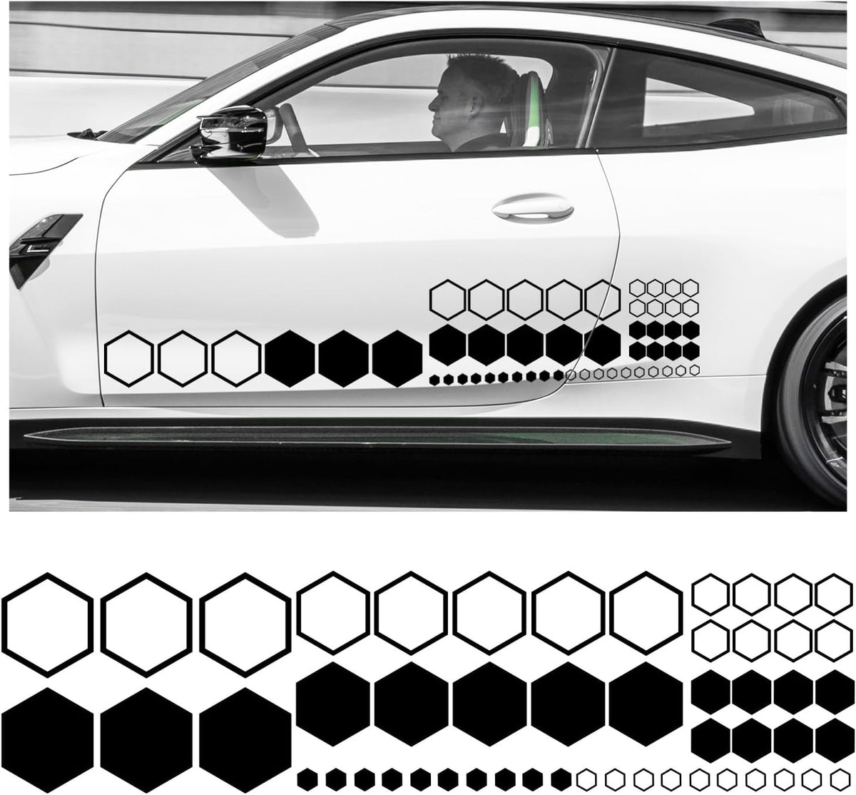 52 Grids Car Honeycomb  Die Cut Vinyl Decal