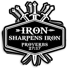 Iron Sharpens Iron Sticker For Windows, Cars, Trucks, Laptops, Etc