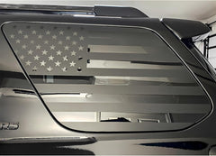 Rear Flag Window Decal Fits Toyota 4Runner 5th Gen Accessories 2010-2017 2018 2019 2020 2021 2022 2023 2024, Precut Back Side Window Vinyl American Glass USA Sticker Exterior Accessories Matte Black Die Cut Vinyl Decal