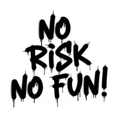No Risk No Fun! Die Cut Vinyl Decal