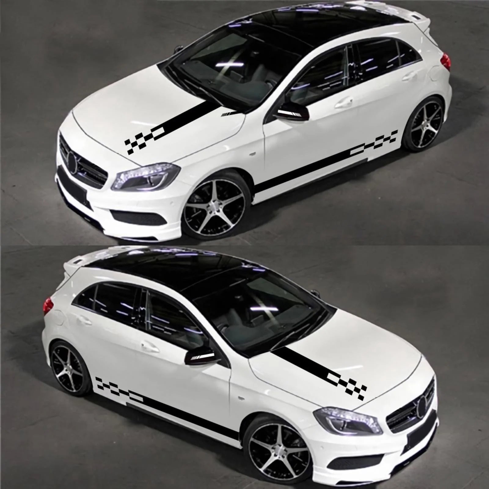 BIMZUC 5‑Pack Car Side & Hood Racing Decals – Premium PVC Stickers for Bumper, Mirror & Door, Easy‑Apply, Long‑Lasting Vehicle Graphics  Die Cut Vinyl Decal/ Bumper For Windows, Cars, Trucks, Laptops, Etc.