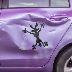 Wile E Coyote Crash Decal Sticker – Funny Vinyl Dent Cover for Cars Die Cut Vinyl Decal