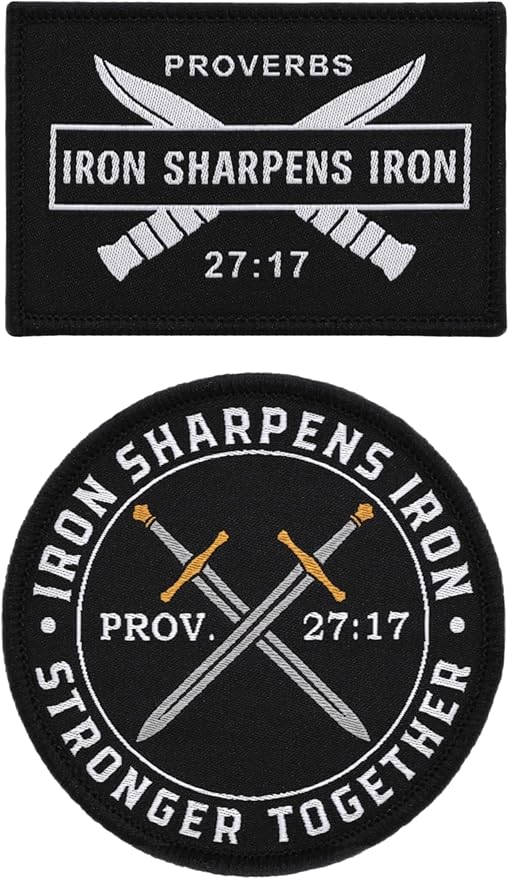 Christian Iron Sharpens Iron Morale Applique Die Cut Vinyl Decal