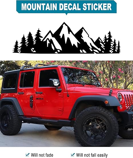 Mountain License Plate Frames, Die Cut Vinyl Decal