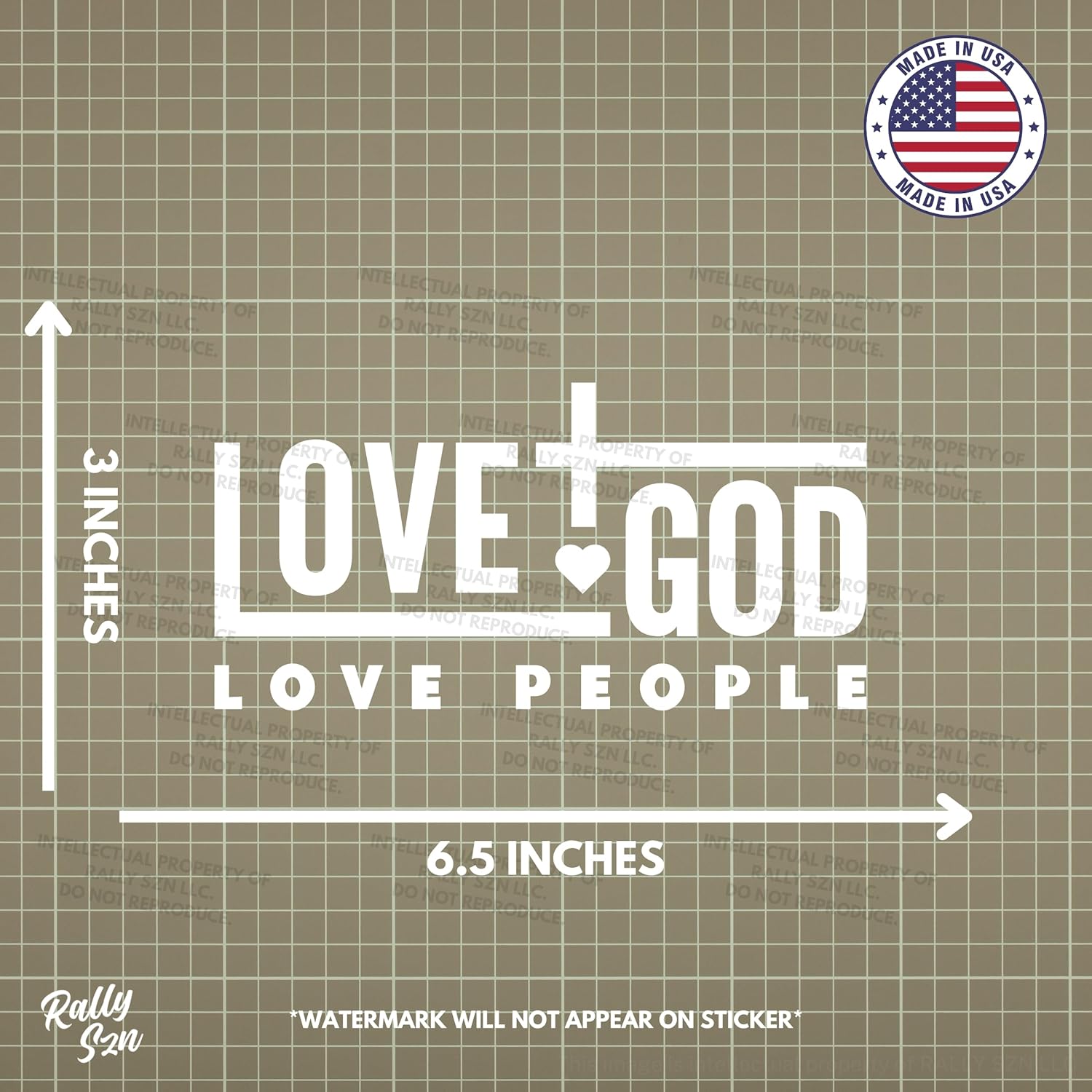 Love God, Love People  Die Cut Vinyl Decal