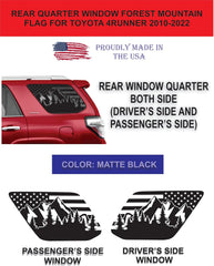 Fit for (2010-2024) Toyota 4Runner | Precut US Flag Outdoor Forest Mountain Scene Window Decals Sticker  Die Cut Vinyl Decal