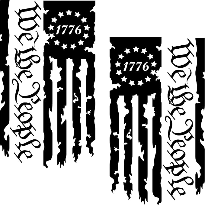 We The People Betsy Ross Flag 1776 Distressed American Sticker For Windows, Cars, Trucks, Laptops, Etc