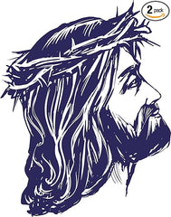 Religious Christian Head, Die Cut Vinyl Decal