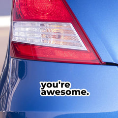 You're Awesome, Inspirational & Motivational Bumper Sticker Die Cut Vinyl Decal
