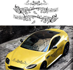 Butterfly Flower Graphic Car Stickers DIY Styling Decorative Door Sides Hood Vinyl Decal Accessories for Car| Die Cut Vinyl Decal