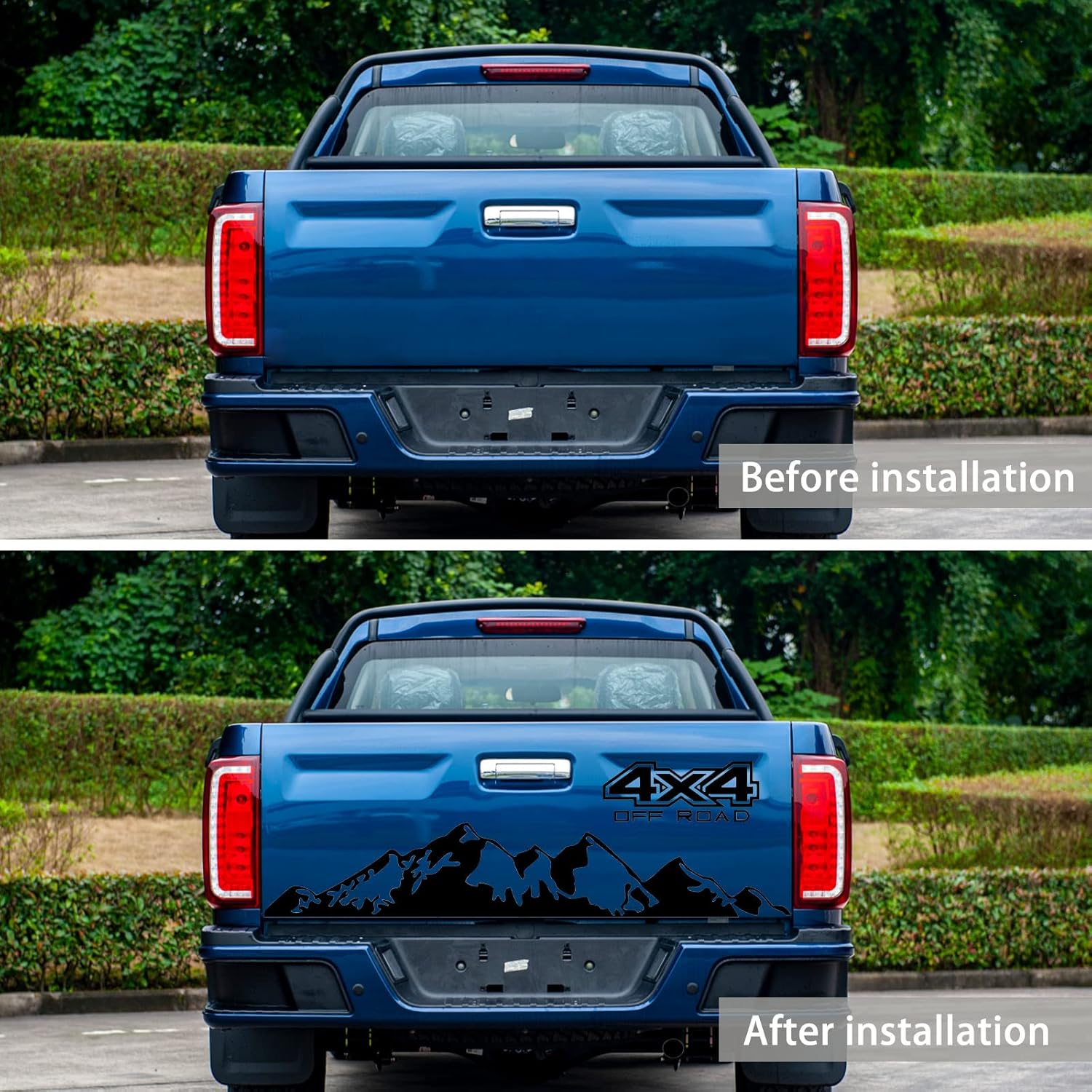 Truck Tailgate Decal Sticker 4X4 Mountains Graphic Vinyl Body Sticker for Pickup Off-Road Exterior Decoration Accessories  Die Cut Vinyl Decal