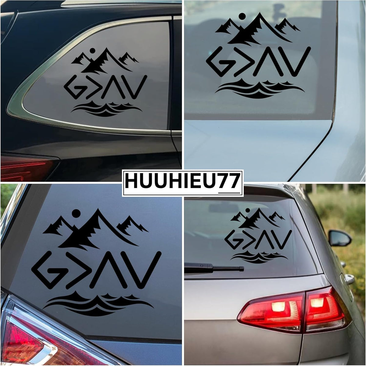God is Greater Than The Highs and Lows Car Decal Sticker, Christian Faith Jesus Religious Funny Wall Sticker, Car Bumper Decoration Accessories for Car, Trucks, SUV, Window, Wall, Die Cut Vinyl Decal