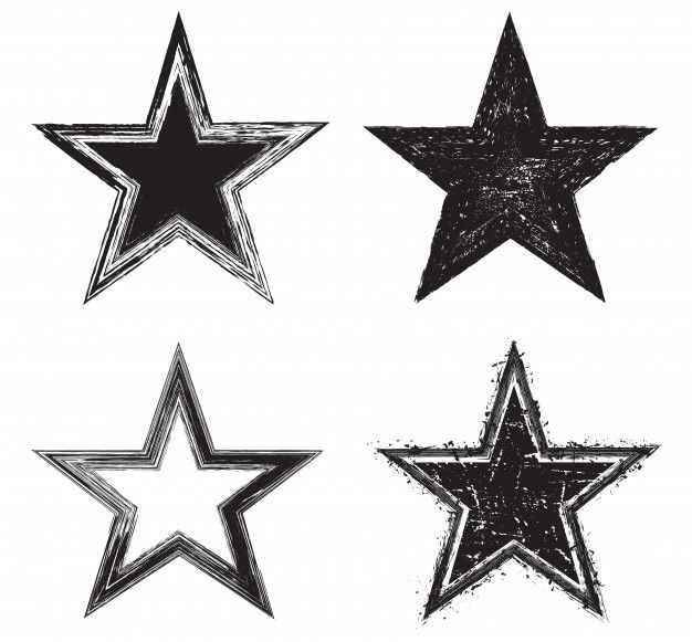 four stars drawn in black  Die Cut Vinyl Decal