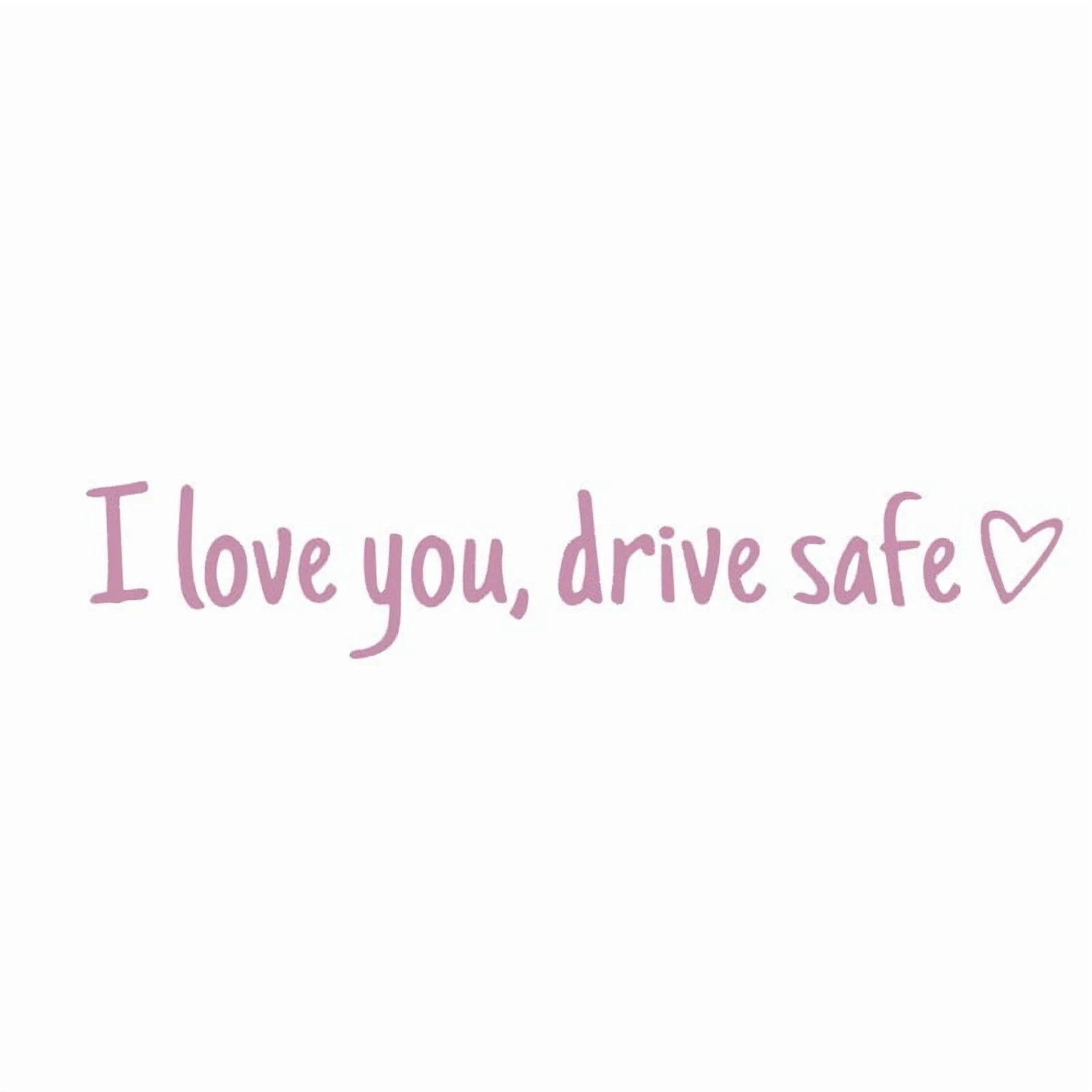 Eliaeconx Rearview Mirror Sticker, Heart Shape Decal, I Love You Design, Drive Safe Message, Car Window Sticker, Vehicle Decor Sticker | Die Cut Vinyl Decal/ Bumper For Windows, Cars, Trucks, Laptops, Etc.