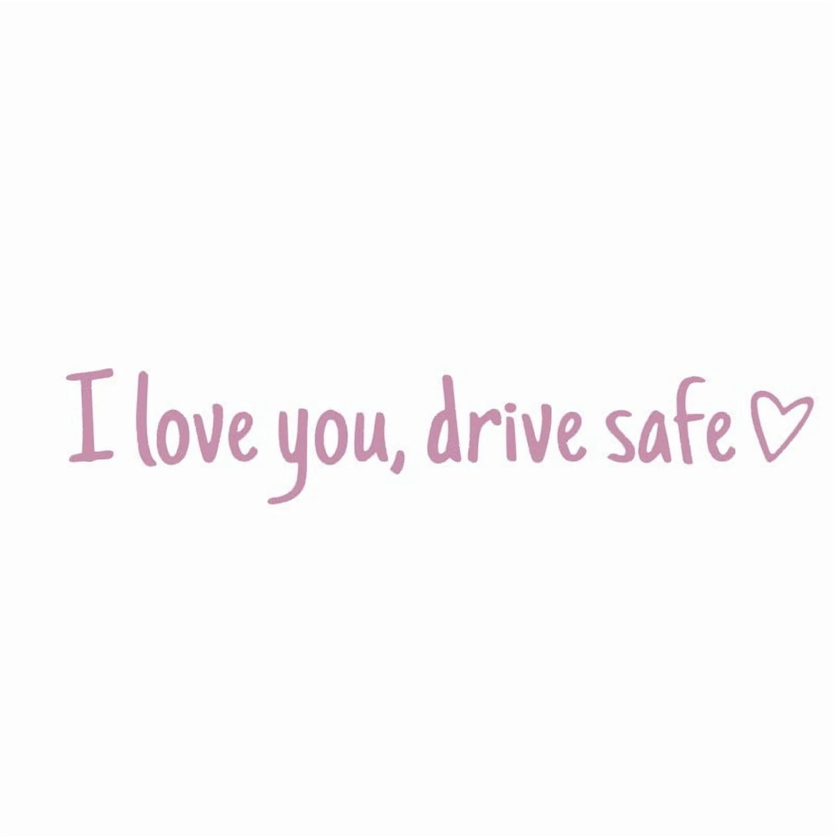 Eliaeconx Rearview Mirror Sticker, Heart Shape Decal, I Love You Design, Drive Safe Message, Car Window Sticker, Vehicle Decor Sticker | Die Cut Vinyl Decal/ Bumper For Windows, Cars, Trucks, Laptops, Etc.