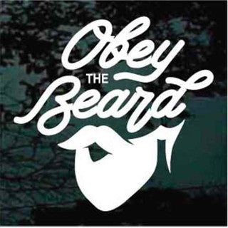Obey The Beard Decals | Die Cut Vinyl Decal