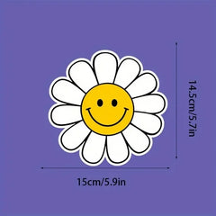 Daisy Power Flower Car Decal, Waterproof Vinyl Sticker, 6-Year Outdoor Durability, Die-Cut Design | Die Cut Vinyl Decal/ Bumper For Windows, Cars, Trucks, Laptops, Etc.