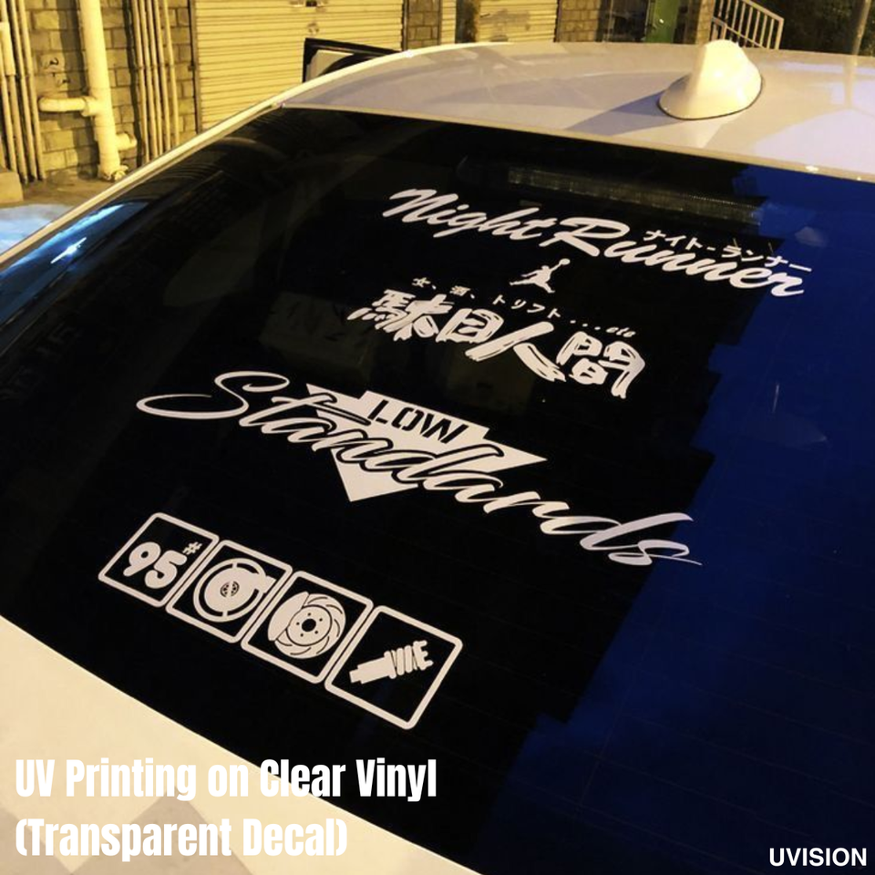 Custom UV Printed Vinyl Decal Sticker for Car Decoration & Glass Window Die Cut Vinyl Decal