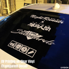 Custom UV Printed Vinyl Decal Sticker for Car Decoration & Glass Window Die Cut Vinyl Decal