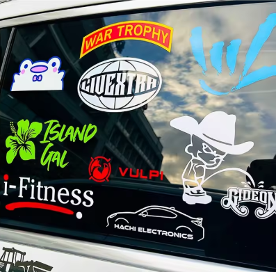 Custom PVC Car Stickers , Die Cut Vinyl Decal
