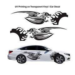 Custom Transparent Vinyl UV Printed Car Advertising Sticker Die Cut Vinyl Decal