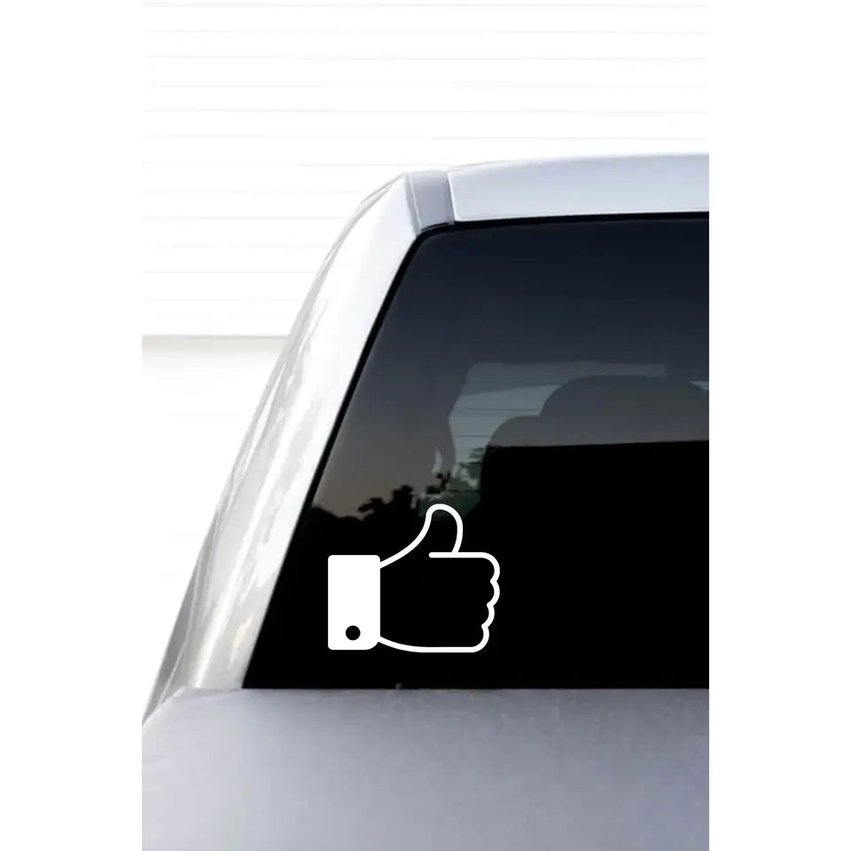 White like for Emoji Motif Window Sticker for Cars and Motorcycles Die Cut Vinyl Decal