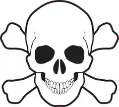 skull and cross bones bumper  Die Cut Vinyl Decal