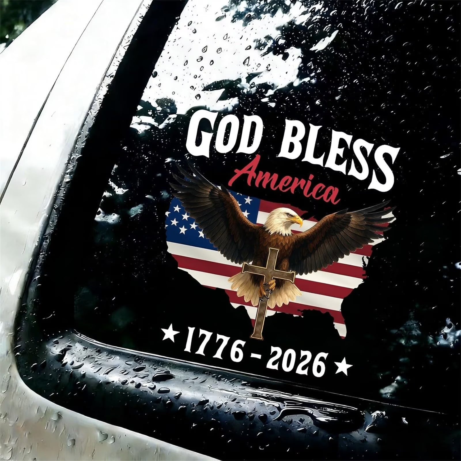 Dreamyjuly America 250Th Anniversary Eagle Stickers Independence of Usa Sticker 1776-2026 American Flag Decal  Die Cut Vinyl Decal/ Bumper For Windows, Cars, Trucks, Laptops, Etc.