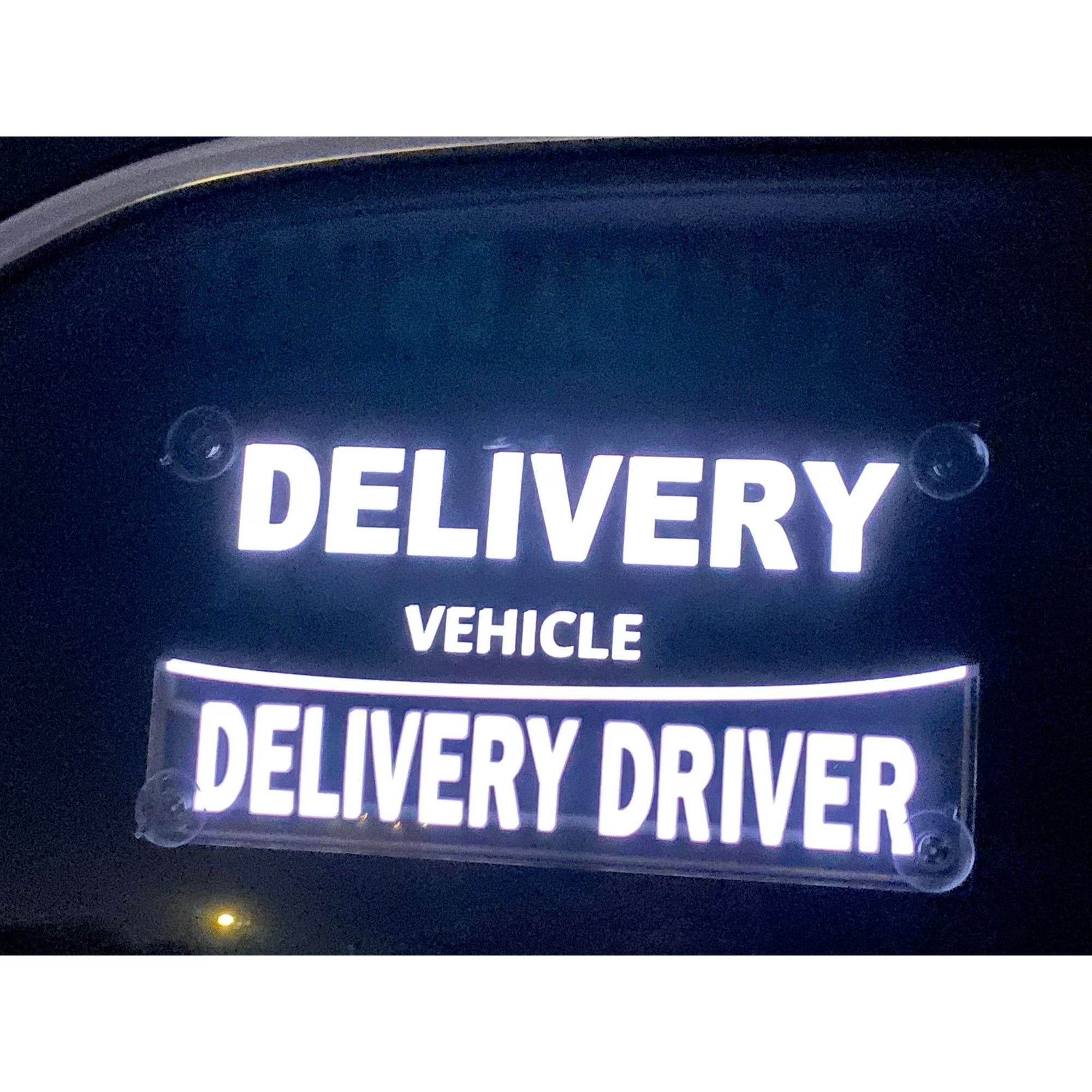 EEDE Delivery Driver car Sign, 14"x7.5", Night Visibility,Vehicle Sticker  Die Cut Vinyl Decal/ Bumper For Windows, Cars, Trucks, Laptops, Etc.
