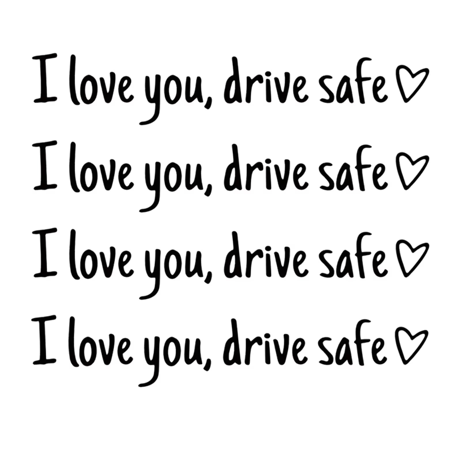 Eliaeconx Rearview Mirror Sticker, Heart Shape Decal, I Love You Design, Drive Safe Message, Car Window Sticker, Vehicle Decor Sticker | Die Cut Vinyl Decal/ Bumper For Windows, Cars, Trucks, Laptops, Etc.