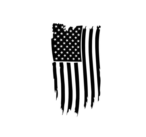 American Flag Vertical Die Cut Vinyl Decal