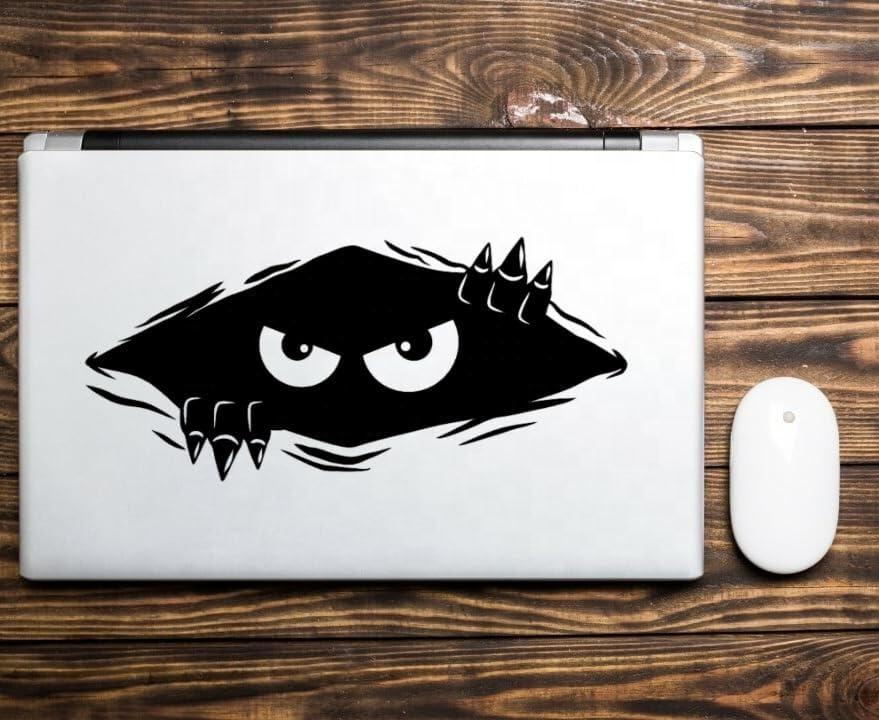 Factory Custom Logo Funny Waterproof PET Reflective Car Monster Decals Bumper Stickers, Die-Cut Decal