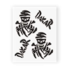 Dakar Luxury & Cute Skull Car Emblem Stickers Custom ABS Film with Chrome Finish Die Cut Vinyl Decal