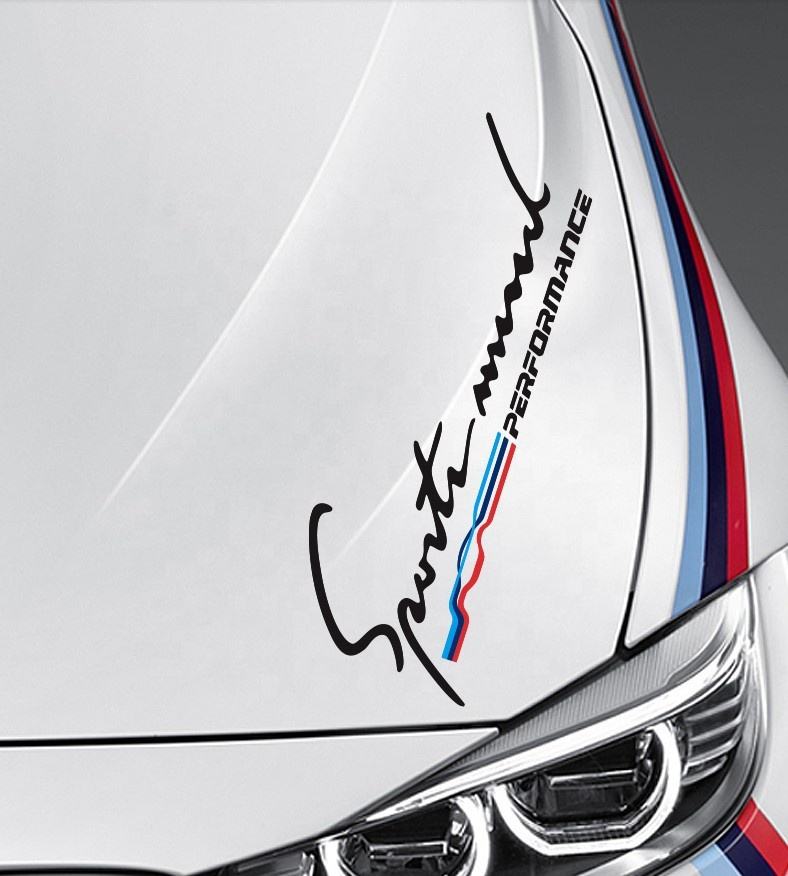 Factory Custom Logo Sports Style Car Body Decals Auto Front Cover Vinyl Stickers, Die-Cut Decal