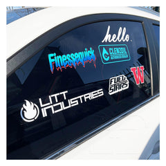 UV Proof Custom Lettering Car Rear Glass Windshield, Die Cut Vinyl Decal