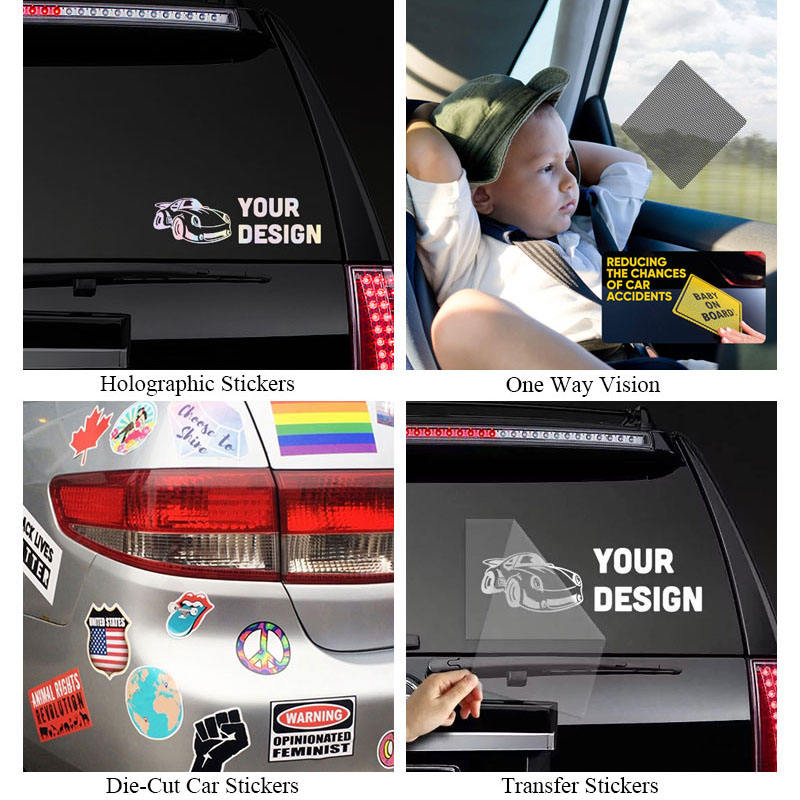 Oem Reasonable Price Laser Die Cut Car Decals , Die Cut Vinyl Decal