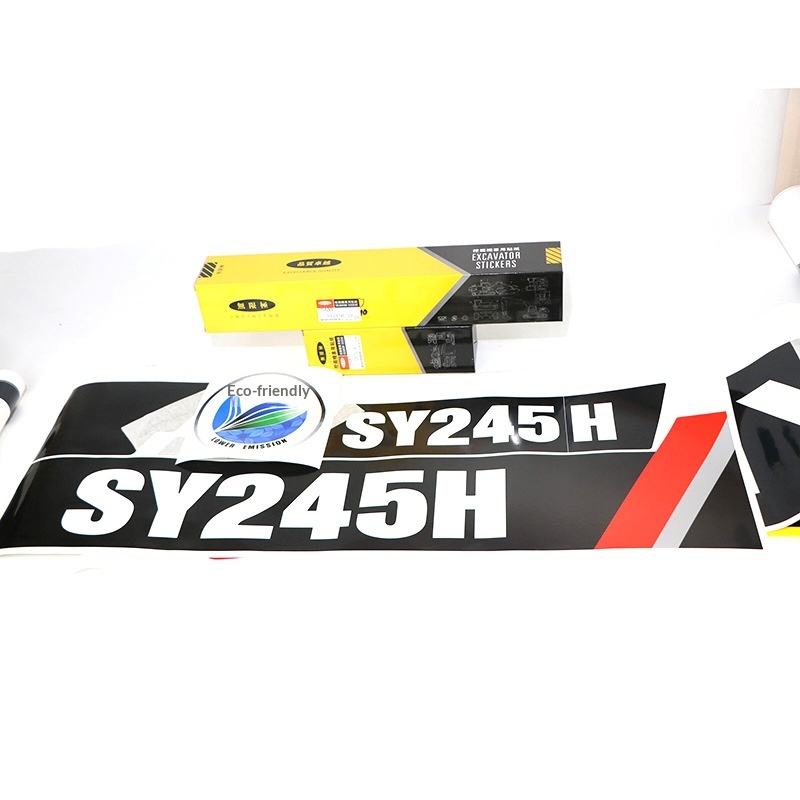 Custom Excavator Sticker PVC Material Screen Printing Full Car Label Safety Cat Stickers, Die-Cut Decal