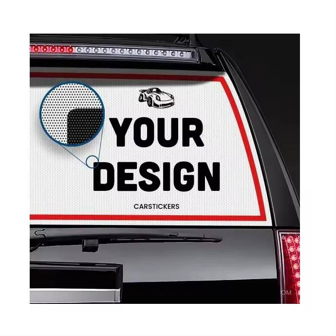 Car Rear Waterproof Decal Advertising, Die Cut Vinyl Decal