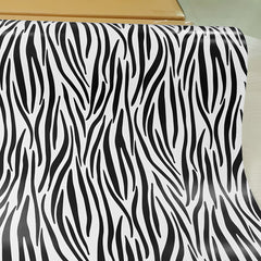 Factory Customized PVC Self-adhesive 3D Black and White zebra Pattern  , Die-Cut Decal