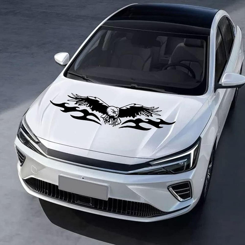 Car Waterproof Vinyl Hood Eagle Decal, Die Cut Vinyl Decal