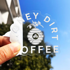 Low Moq Custom Clear Vinyl Stickers , Die Cut Vinyl Decal