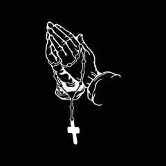 Colorful Prayer Gesture Laser Stickers for Car Interior Fashion Body Die Cut Vinyl Decal
