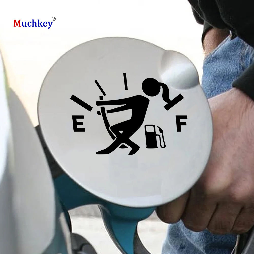 Muchkey 5PCS Fuel Tank Cap Custom Bumper Stickers , Die-Cut Decal
