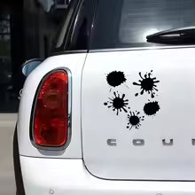 Set of blots funny car sticker vinyl decal white/black car auto stickers for car bumper window car decor Die Cut Vinyl Decal
