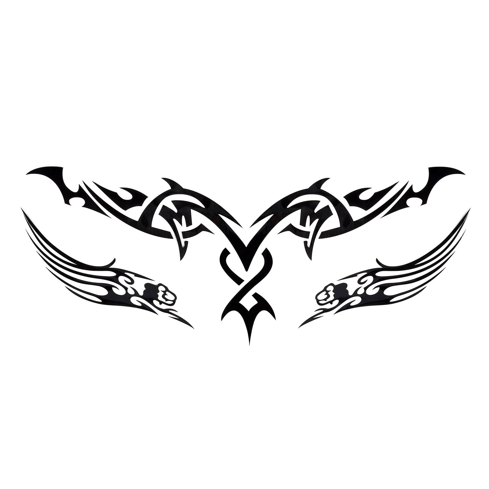 HUONA Car Decorative Sticker Universal Auto Vehicle Fire Decal Car Body Decoration Trim Sticker Black  Die Cut Vinyl Decal/ Bumper For Windows, Cars, Trucks, Laptops, Etc.