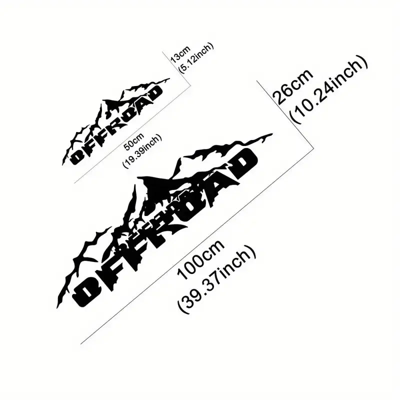 Customized Self-Adhesive Off-Road 4x4 Sticker, Die-Cut Decal