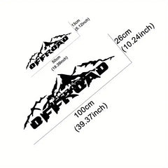 Customized Self-Adhesive Off-Road 4x4 Sticker, Die-Cut Decal