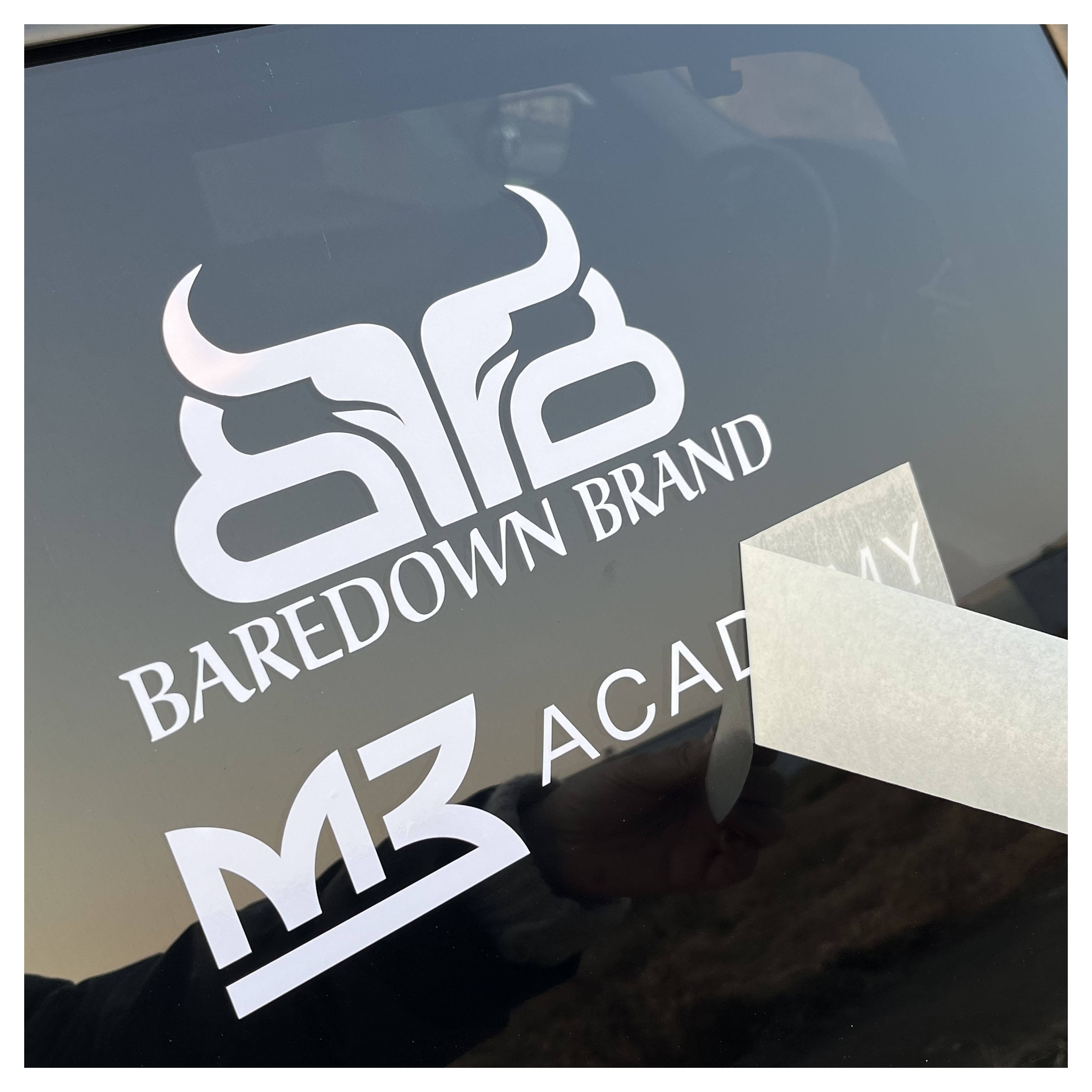 Custom Weatherproof Business Logo Car Bumper,  Die Cut Vinyl Decal