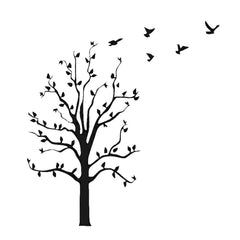 Hloma Tree Flying Birds Auto Car Styling Vehicle Reflective Decals Sticker Decoration | Die Cut Vinyl Decal/ Bumper For Windows, Cars, Trucks, Laptops, Etc.